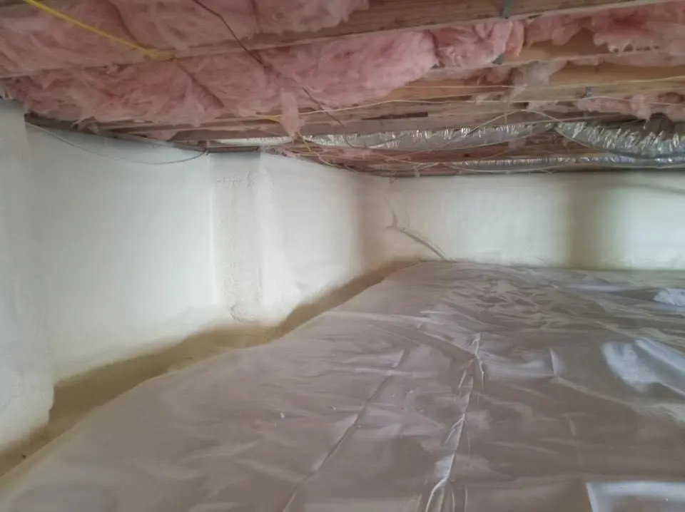 Crawl space encapsulation with closed-cell spray foam for Roof Leak Repair in Brigantine